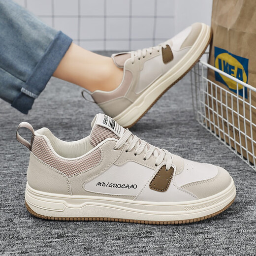 Chausses masculines de Changxiang Huili 2025 Nouveau printemps et automne Sports respirants Sports Mends légers décontractés décontractés sans glissement Classic Chores de planche pour hommes Couleur Abricot 41