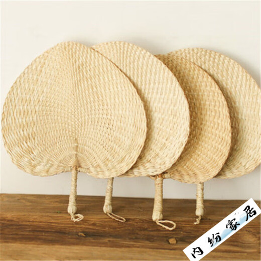 An Jun folding fan, ancient style summer fan, big cattail fan, banana fan, Jigong fan, sunflower fan, old-fashioned cattail leaf fan (solid color)