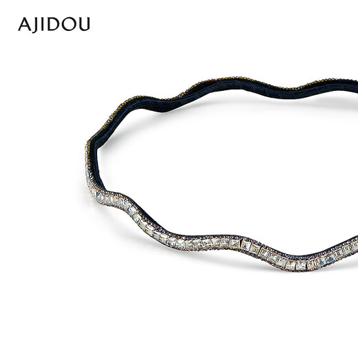 AJIDOU Ajidou hair accessories women's black rhinestone thin headband black 1 piece