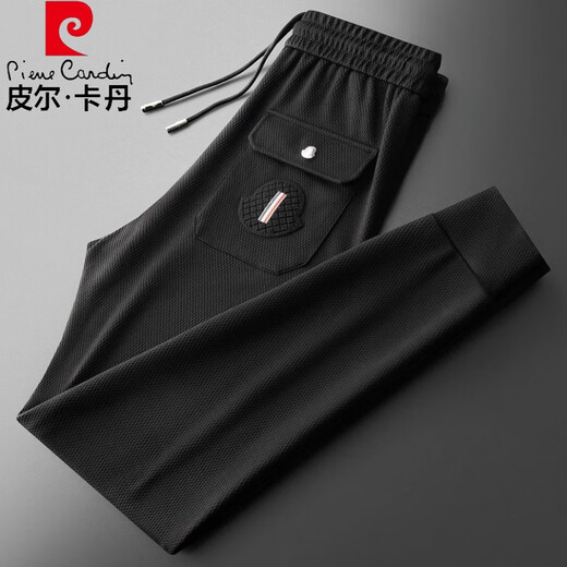 Pierre Cardin Light Luxury Ananas Pantalon blanc Pantalon pour hommes Slim Fit Ties haut de gamme European Elastic Sports Pantals pour hommes Gray XL Recommandé 120-140jin [Jin est égal à 0,5 kg]