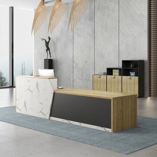 Descrito de recepción de Ximulai Compañía moderna y atmosférica IMITACIÓN IMITACIÓN DE MARBOLA CREACIÓN CREATIVA DE RECEPCIÓN DE RECEPCIÓN 3200*600*1050