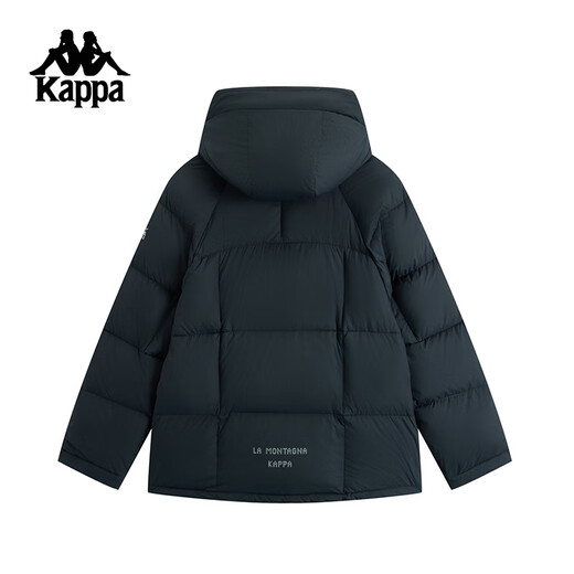 卡帕（Kappa）背靠背2024秋冬新款轻量鹅绒羽绒服男士梭织运动外套女 KPCGDYY03 黑色-9902 L