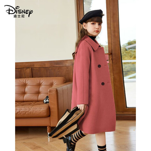 
Disney (DISNEY) Girls' Handmade Cashmere Coat High-end Woolen Coat Children's Woolen Coat Autumn and Winter 2023 New Trench Coat Jacket Khaki 150