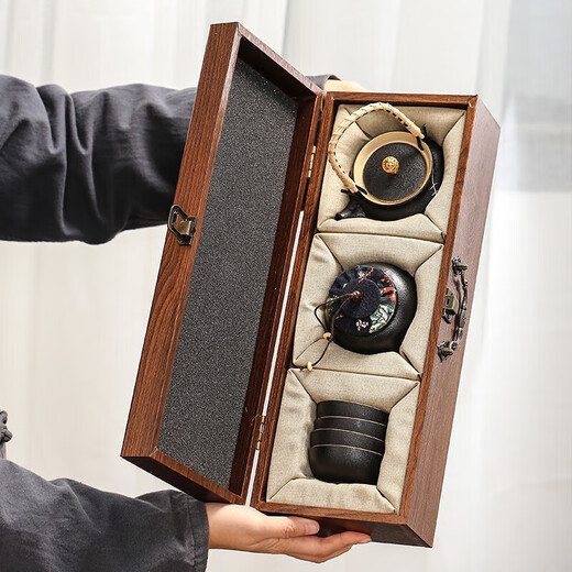 Heban Tea Set Complete Teapot Set Birthday Gift Men's Gift Customized Souvenir Business Souvenir Housewarming Gift Lift Pot Tea Set 1 Piece