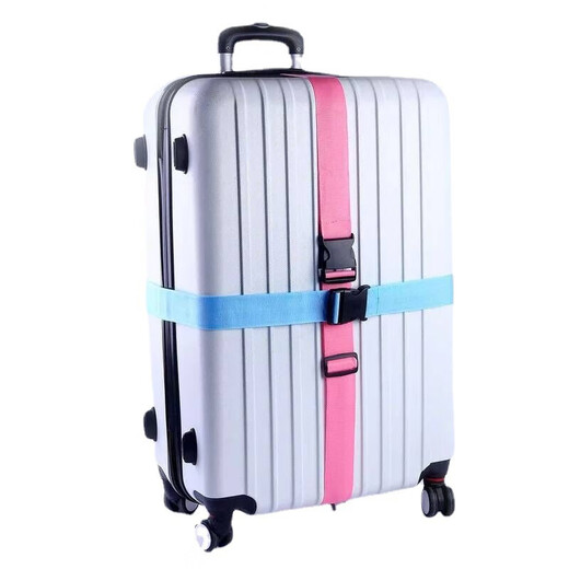 Juntong-Trunk-Gurt-Koffer-Gurt-Check-in-Verstärkung mit Kreuzverpackung mit Leder Koffer Trolley Box Passwort Verriegelung Regenbogenfarbe Wortfreies Schloss x