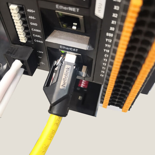 Hellolink Industrial Network Cable Servo Class 7 EtherCAT High-Flexible Drag Chain Short Body Elbow Super Six Class 6/Category 5 Profine Gigabit Shield RJ45 Communication Finished Network Cable Light Green Super Six Class 6 Flexible 30m