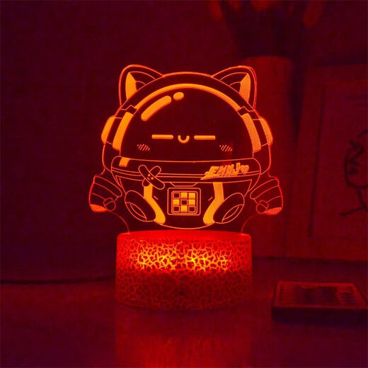 Nueva fiesta de huevo luces ambientales periféricas Baker Styling luces nocturnas coloridas en los regalos de cumpleaños junto a la cama 3899-5 Zhai Zai Xiong 7 Colores Botthip Black Bottom y batería Modelo de batería