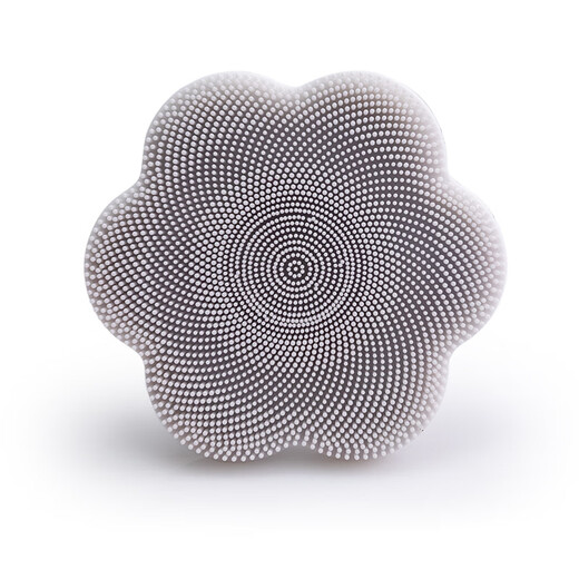 Face wash brush massage artifact manual pore cleaning and blackhead cleansing device silicone soft-bristled face wash brush gray and white