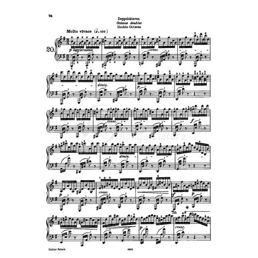 车尔尼手指技术练习曲 50首 Op740 699 钢琴独奏 彼得斯原版乐谱书 The Art of Finger Dexterity Studies for Piano EP2412