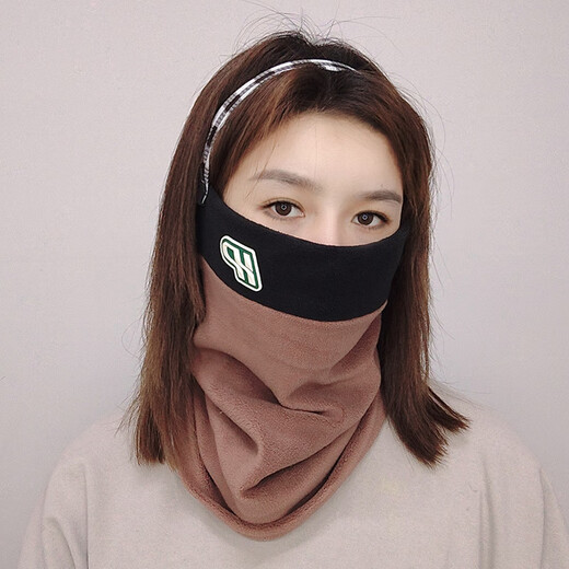 美伦玫冬季脖套女双层加厚保暖奥利绒户外时尚男女渐变套头围脖 3891宝蓝色 均码