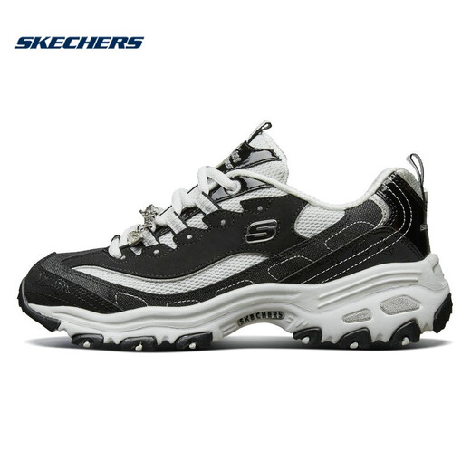 斯凯奇（Skechers）女子D LITES时尚绑带运动鞋 12241-BKW 35