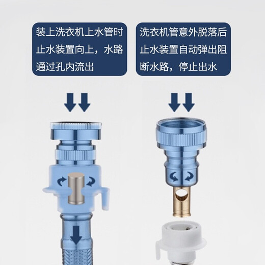 Submarine XT46 washing machine connector 4 points 6 points universal anti-shedding automatic water stop angle valve faucet 4/6 points adapter