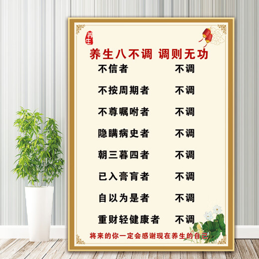 CLCEY生病的步骤海报图片中医养生馆装饰画养生之道九种体质墙贴画艾灸 6 相纸90*12048寸