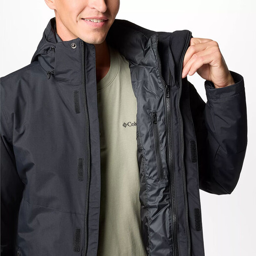 Columbia Columbia Chocking Clothing's Vêtements pour hommes 24 Automne et hiver Nouveau produit extérieur imperméable et Coton chaud Cotton trois en un WE3892 010 S 170 / 92A
