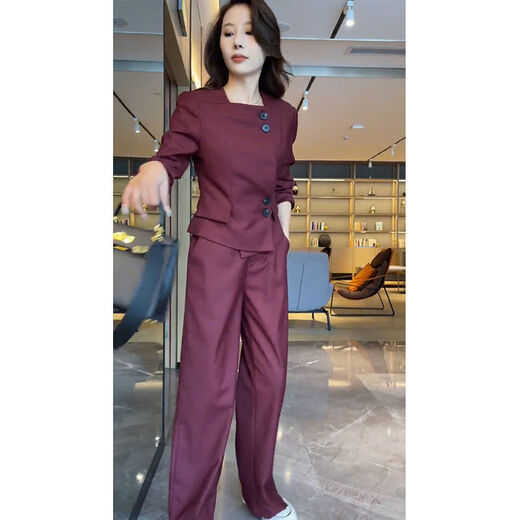 
Xiao Zheng's autumn suit 2024 new fashion suit for 4050 years old for women 2024 autumn new high-end temperament slimming 13897-Purple suit M [Suggested 80-95Jin [Jin equals 0.5 kg]]