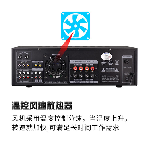 HYUNDAI现代专业会议室音响设备套装蓝牙功放培训教室舞蹈室家庭KTV背景音乐系统壁挂音箱 【两音响/四鹅颈】会议音响套装（50-120平）