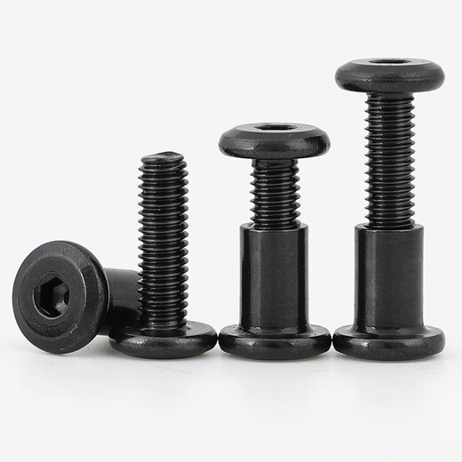 Xuanying Black 316 Stainless Steel Flat Head Beveled Hexagonal Screws Round Head Screws Bevel Bolts Nuts Furniture Screws M6*16 Screws + Nuts (2 Sets)