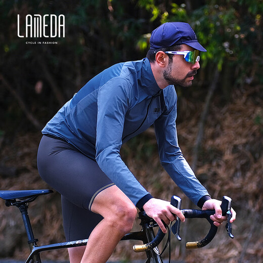 Lampada Windbreaker Men's and Women's Windproof Cycling Suit Road Bike Top Cycling Jacket Black L