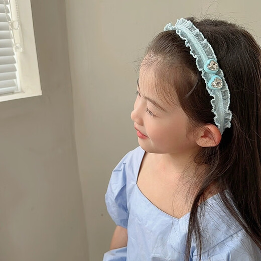 Rongxia 3-piece set of new hair hoops for children, little girls, princess style, internet celebrity headbands, hair clips for girls, cute and non-slip 2# pink hair hoops, 3-piece set