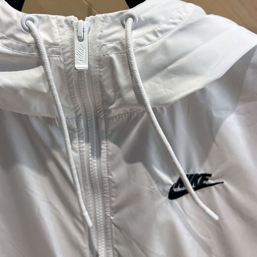 耐克（NIKE）外套女装夏季运动服宽松连帽休闲夹克梭织开衫上衣DM6180 DM6180-100白色  M