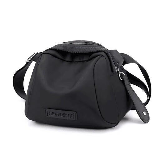 
Songtuantuan SQUIRREL.TT2025 new one-shoulder small bag women's crossbody bag summer women's bag canvas bag versatile women's Oxford cloth shell bag black