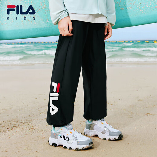 Fila [pantalon de vent spirituel] File des pantalons répulsifs de moustique pour enfants 2025 Pantalon de sport sécheur rapide à nouveau style cool pour hommes et filles