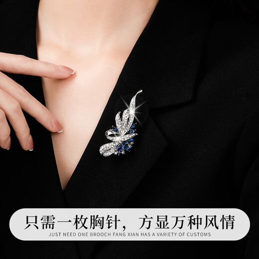 Huaying (HUAYING) light luxury high-end brooch women's corsage suit jacket brooch jewelry anniversary birthday gift for girlfriend and wife brilliant zircon luxury star brooch