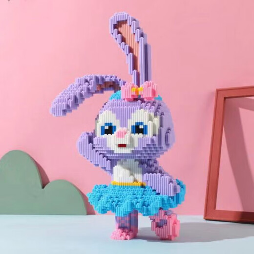 Jiulu Meixi Building Block Doll Stilt Stilt Square Partices pequeñas ensambladas Juguete de alta dificultad rompecabezas tridimensionales. Elefante volador grande y pequeño 6629