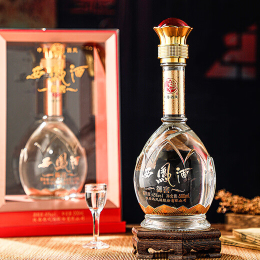 Xifeng, Shaanxi Xifeng wine, Feng-flavor liquor, whole box of grain wine, ration wine, wedding banquet, business gift, liquor gift box, 45 degrees, 500mL, 2 bottles, Xifeng wine, soft phoenix fragrance gift box