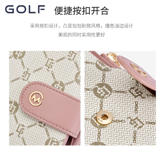 高尔夫（GOLF）女士钱包新款时尚短款零钱包多卡位卡包女复古老花ins礼物送女友 米白配棕色