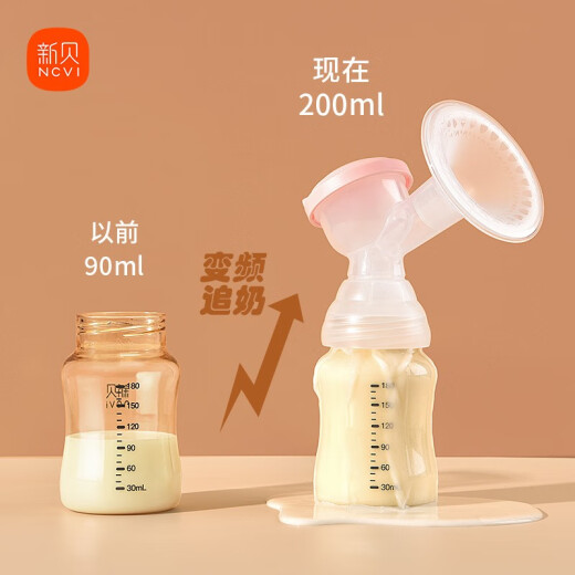 Xinbei Electric Breast Pump with Nursing Light Lithium Battery Massage Suction Powerful Milking Machine 8776
