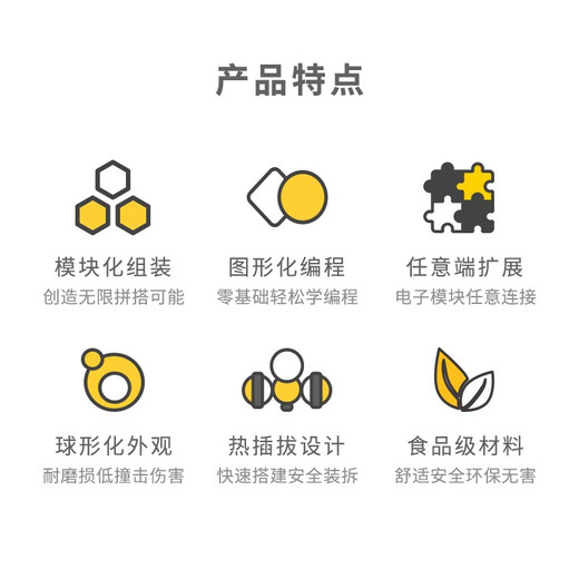 Kaka Maker Bell Mabot spherical programming robot children's graphical STEAM education bionic artificial intelligence elementary school students' educational fun teaching aids A set (3 configurations)