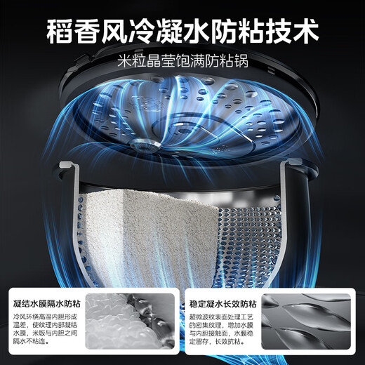 Midea rice cooker 0 coating air-driven rice fragrance 4 liters 4-5 people uncoated IH heating stainless steel liner household multi-function rice cooker MB-HS453S love rice cooker