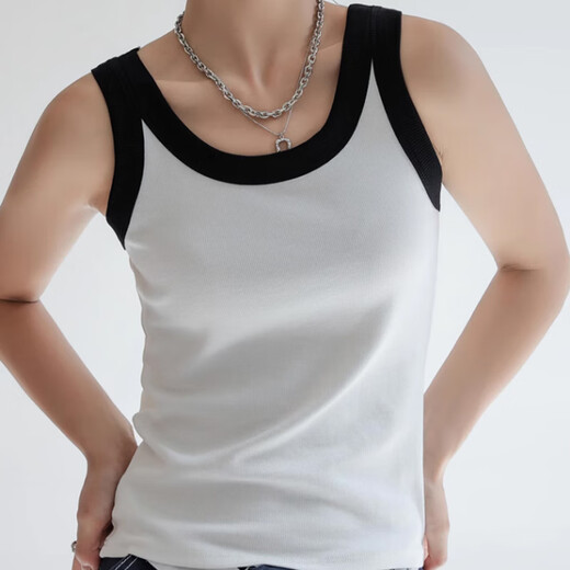 浪莎吊带背心女内搭夏季可外穿遮副乳无袖撞色螺纹打底衫