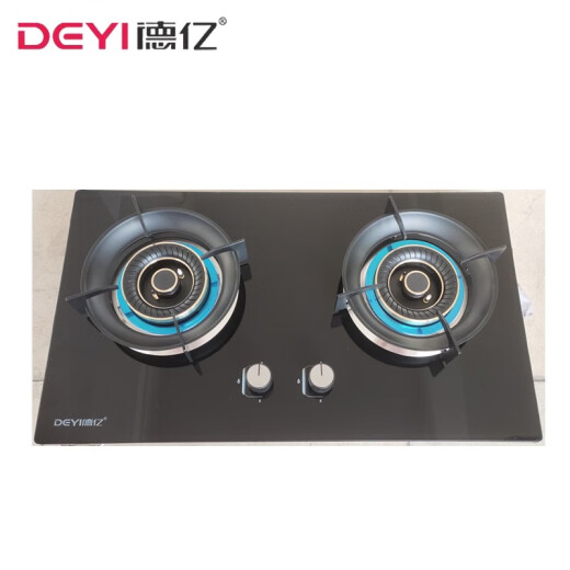 DEYI high-end kitchen and bathroom appliance B256 high temperature tempered glass double stove embedded gas stove