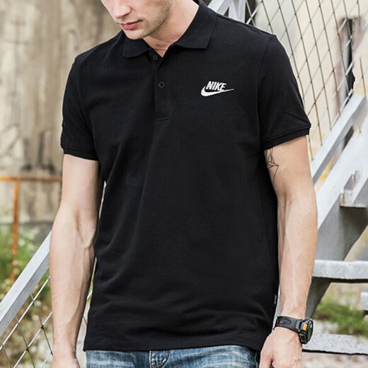 耐克（NIKE）运动套装男装 25夏季新款商务休闲翻领POLO衫短袖T恤 小脚裤长裤 FN3895-010+FN3802-010 L