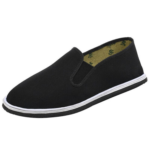 Vieux chaussures en tissu Pékin pour hommes respirants et chaussures de vieille homme pour les hommes pour la semelle molle antidérapante pour l'usure des chaussures de protection de travail pour chaussures de travail semelles chaussures de tissu 40