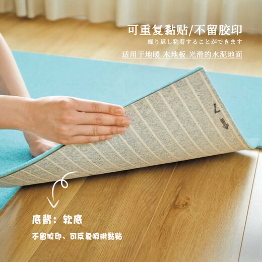 Toli Japanese Tori Carpet Carpet Sala Ins Bedroom Anti-Slip Auto-Prime sin rastro sin pegamento de 1 cm de espesor 40*40 cm AK3568 40cm*40 cm