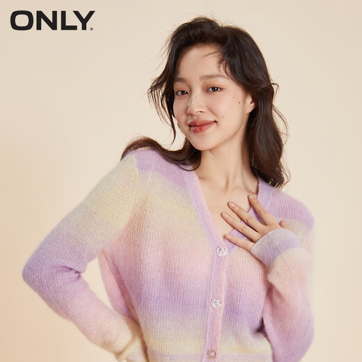 
ONLY autumn and winter simple college design sense gradient V-neck cardigan sweater women 12343B012 C39 beef tongue blue BRUNNERA BLUE L 170/88A