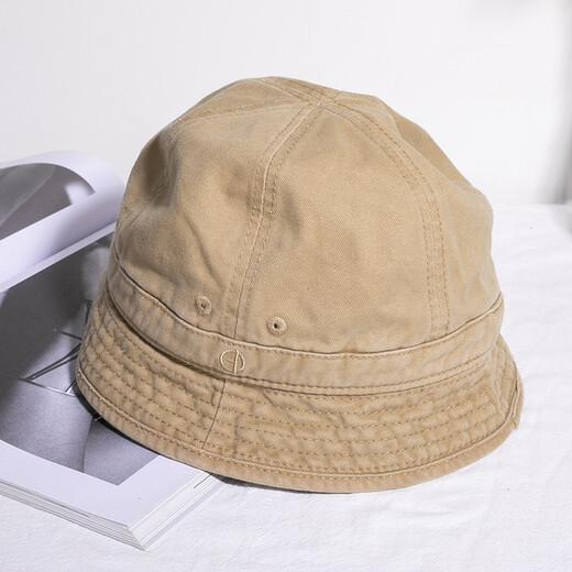 Buyyii Kurzbrenner Fischerhut für Frauen im Sommer Eimer Hut für Frühlings- und Herbst-Sonnenhut für Frauen im Sonnenschutzhut Trendy Japaner und koreanischer Stil Vielseitiger Becken Hut Zy-98 Khaki (Model Features) M (56-58 cm)