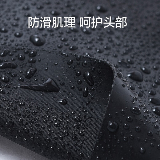 Made in Tokyo, silicone swimming cap for men and women, swimming training swimming cap, high elastic waterproof, long hair ear protection, large capacity swimming cap, black