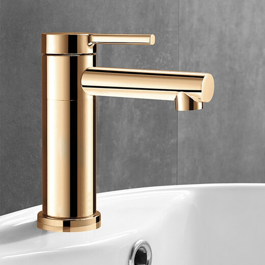 Hengjie (HEGII) Basin faucet High-value hot and cold dual control health faucet (including water inlet hose) *[Hot and cold dual control light luxury gold] 902-111-CG