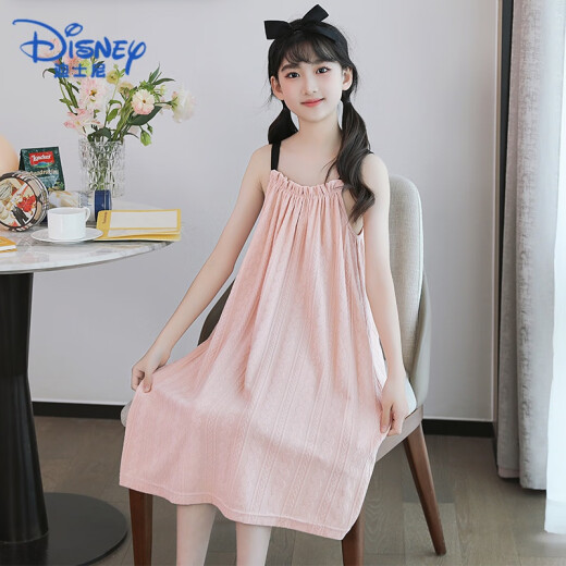 Disney Girls Nightkide 2025 Neuer Sommer reines Baumwolldünne Hosenträger Rock Mädchen Sommerpyjamas Kinder-Süßweste Rock [Baumwollanzug] LDE11301 100 [Höhe 95-105 cm Gewicht 30 Jin [Jin entspricht ca. 0,5 kg]]]