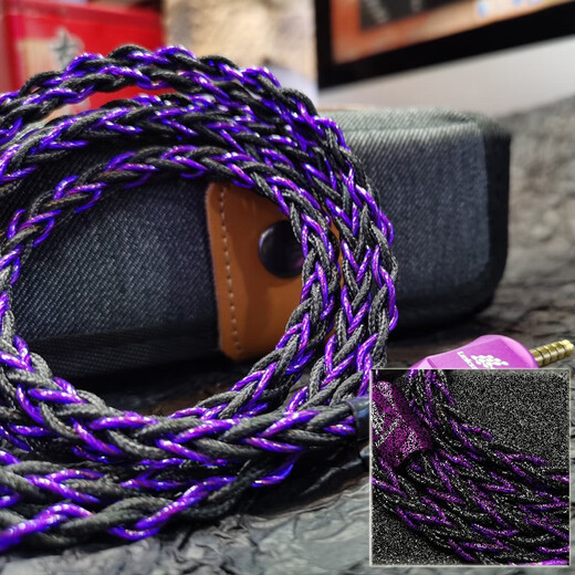 线艺匠失窃之吻耳机平衡线MMCX 0.78 2pin纤维布线单晶银+铜银编平衡线耳机线效线 榭兰图二代/舒尔846 2.5mm 平衡头