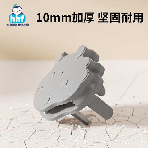 HIHIDEFRIENDS children's anti-shock socket protective cover protective safety plug baby plug plug board jack power switch protective cover high-grade gray-24 pieces