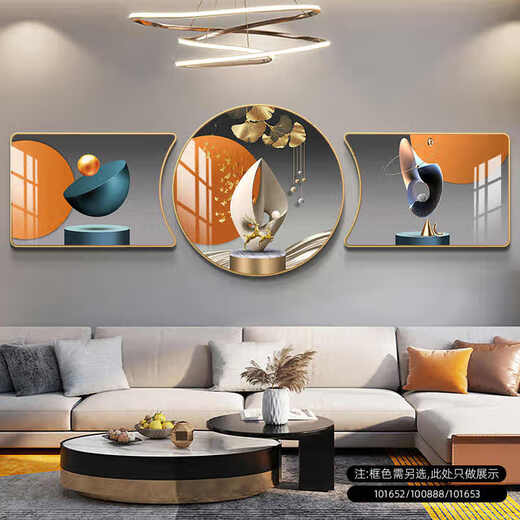 Wohnzimmer Dekoration Gemälde Fulu doppeltes Mural Modern Light Luxury Atmosphärentriplet bedeutet gute Sofa -Hintergrund Wandhänge Malerei JD15832 90*70/90*90/90*70