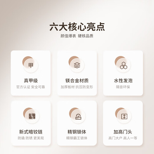 OUDILE (OUDILE) Interior and exterior two-color Class A security door entrance door + sound insulation foam filling and high-rise safety door entrance door mother door + smart fingerprint lock Fully automatic intelligent lock 2150*1050-2250*960