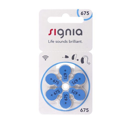 Sika Signia hearing aid special battery original button electronic accessories zinc air A13A312A10A675 Sika Signia675 [1 board 6]
