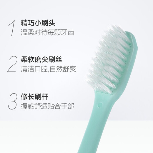 Langlijiejing exquisite soft color adult soft bristle toothbrush soft brush filament cleaning oral cavity slender brush rod family pack 10 pieces