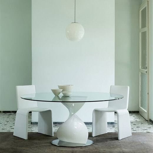Tempered glass dining table black walnut wood round modern designer living room dining table minimalist square art black walnut round table 13575cm